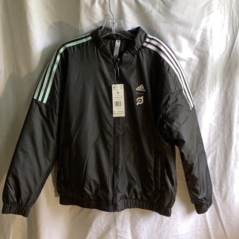 NWT women’s Peloton Adidas bomber jacket. Size medium.